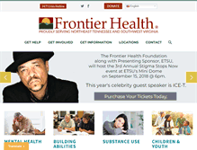 Tablet Screenshot of frontierhealth.org